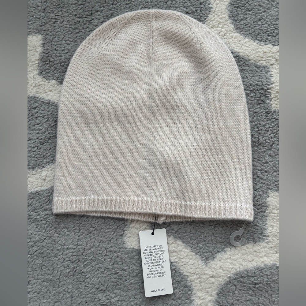 RW&CO. Soft Light Beige Wool Beanie